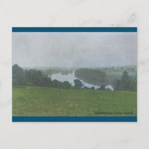 Vintage Schuylkill River Parker Ford PA Image Holiday Postcard