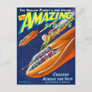 Vintage Sci Fi art Postcard