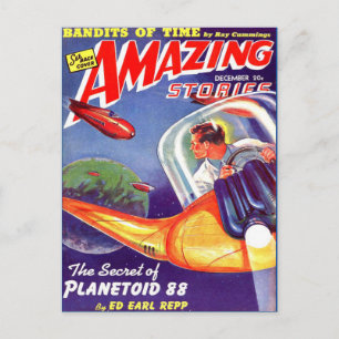 Vintage Sci Fi art Postcard