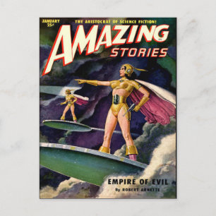 Vintage Sci Fi art Postcard