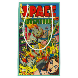 VINTAGE SCI FI COMICS (SPACE ADVENTURES COVER) SMALL GIFT BAG