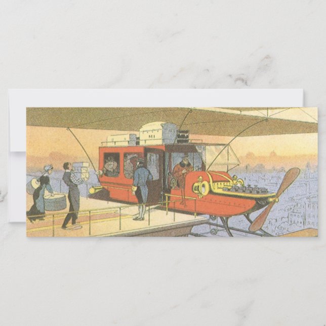 Vintage Science Fiction Aeroplane Helicopter Limo (Front)