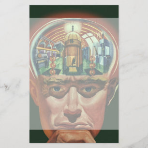 Vintage Science Fiction, Alien Brain in Laboratory