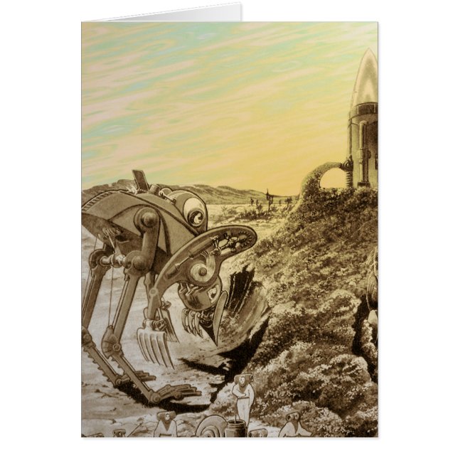 Vintage Science Fiction Aliens Planet Construction (Front)