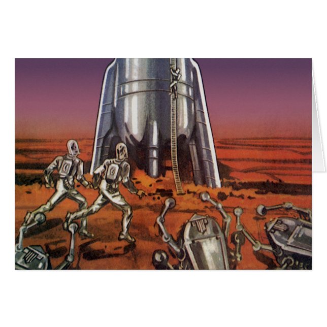 Vintage Science Fiction, Astronauts Beetle Aliens (Front Horizontal)