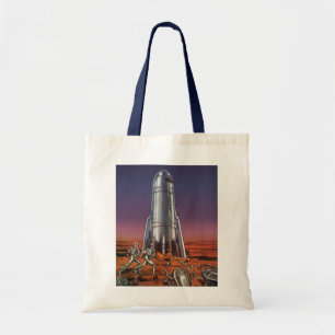 Vintage Science Fiction, Astronauts Beetle Aliens Tote Bag
