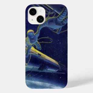 Vintage Science Fiction Astronauts in Outer Space Case-Mate iPhone 14 Case