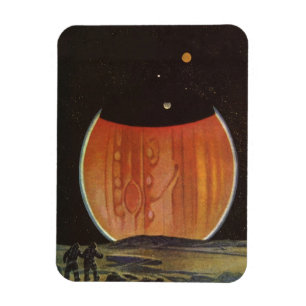 Vintage Science Fiction, Astronauts on Ganymede Magnet