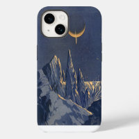 Vintage Science Fiction, Crescent Moon Snow Planet