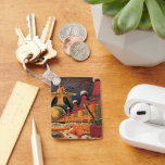 Vintage Science Fiction Futuristic City Flying Car Key Ring<br><div class="desc">Vintage illustration travel and transportation science fiction image featuring a classic comic book retro sci fi urban setting with a city of the future. The architectural buildings are shaped like cones and vehicles are flying in the sky like birds while crowds of people are moving through the metropolis.</div>