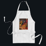 Vintage Science Fiction Futuristic City Flying Car Standard Apron<br><div class="desc">Vintage illustration travel and transportation science fiction image featuring a classic comic book retro sci fi urban setting with a city of the future. The architectural buildings are shaped like cones and vehicles are flying in the sky like birds while crowds of people are moving through the metropolis.</div>