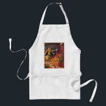 Vintage Science Fiction Futuristic City Flying Car Standard Apron<br><div class="desc">Vintage illustration travel and transportation science fiction image featuring a classic comic book retro sci fi urban setting with a city of the future. The architectural buildings are shaped like cones and vehicles are flying in the sky like birds while crowds of people are moving through the metropolis.</div>