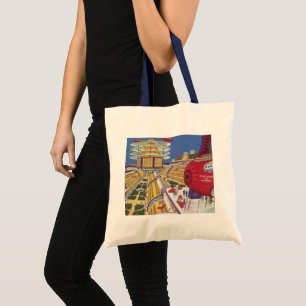 Vintage Science Fiction, Futuristic New York City Tote Bag