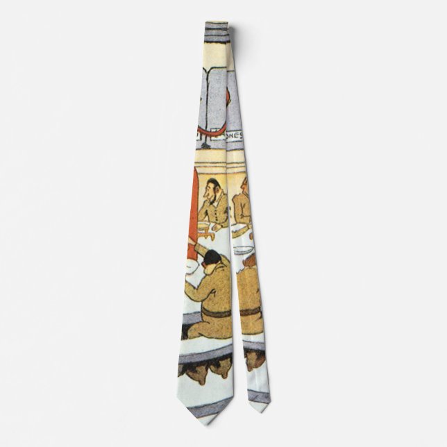 Vintage Science Fiction, Labratory Scientists Eat Tie (Front)