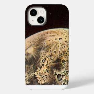 Vintage Science Fiction, Rocket Ship Over the Moon iPhone Case