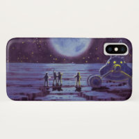 Vintage Science Fiction, Sci Fi Alien Moon Landing