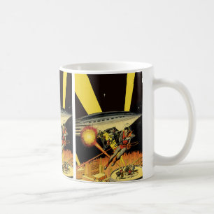 Vintage Science Fiction, Sci Fi Aliens from UFO Coffee Mug