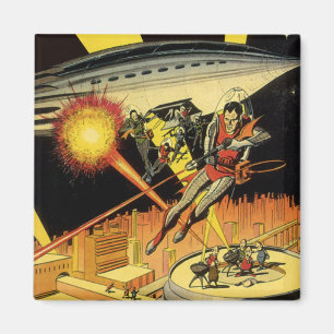 Vintage Science Fiction, Sci Fi Aliens from UFO Magnet