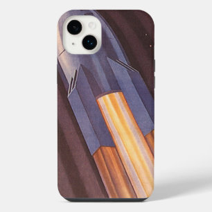 Vintage Science Fiction Space Ship Rockets iPhone Case