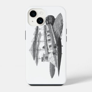 Vintage Science Fiction Steampunk Airship Eclipse iPhone Case