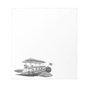 Vintage Science Fiction Steampunk Airship Eclipse Notepad