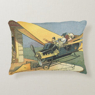 Vintage Science Fiction Steampunk Convertible Car Decorative Cushion