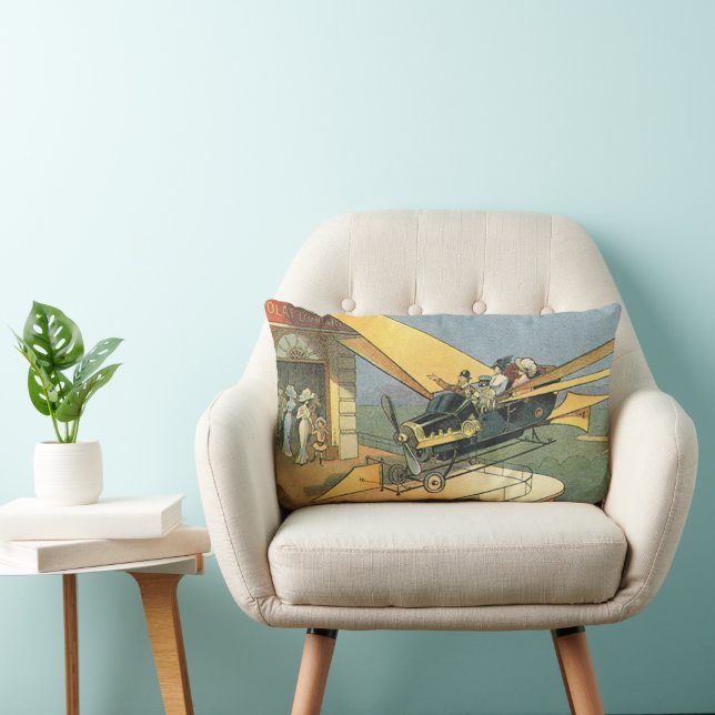 Vintage Science Fiction Steampunk Convertible Car Lumbar Cushion (Chair)