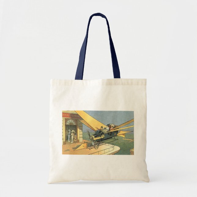 Vintage Science Fiction Steampunk Convertible Car Tote Bag (Front)