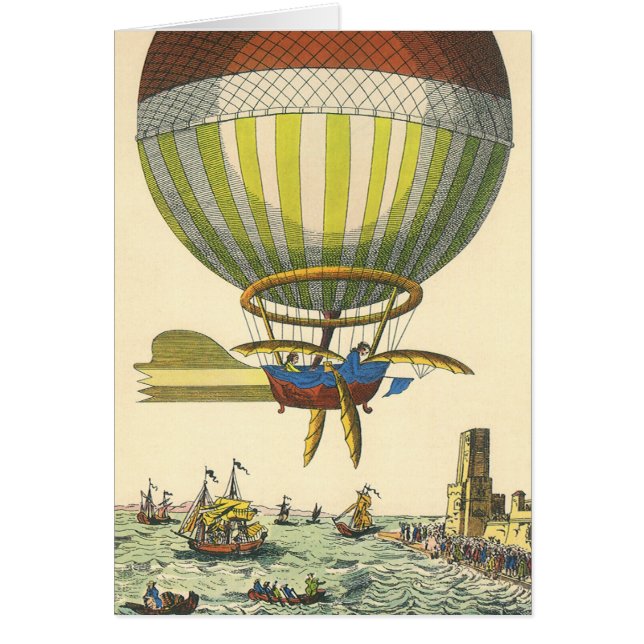 Vintage Science Fiction Steampunk Hot Air Balloon (Front)
