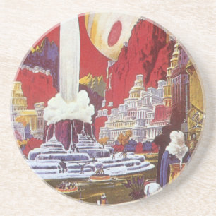 Vintage Science Fiction, the Lost City of Atlantis Coaster