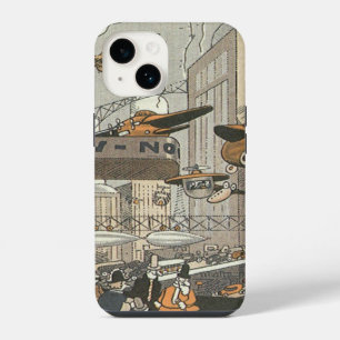 Vintage Science Fiction Urban Paris, Steam Punk iPhone Case