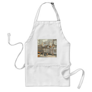 Vintage Science Fiction Urban Paris, Steam Punk Standard Apron