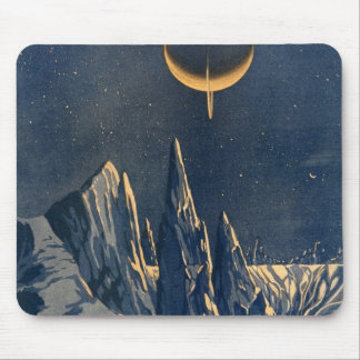 Vintage Scientific American Mountains Moon Scenery Mouse Pad