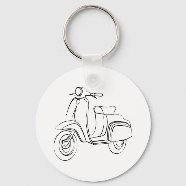 Vintage Scooter Key Ring (Front)
