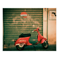 Vintage Scooter | Perfect Poster | Rome Italy