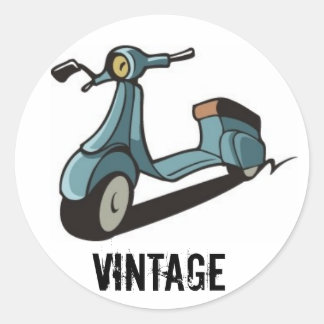VINTAGE SCOOTER STICKER