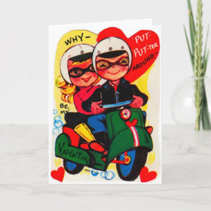 Vintage Scooter Valentine's Day Card