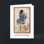 Vintage Scotland, Follow the Bagpipes Holiday Card<br><div class="desc">Vintage Scotland,  Follow the Bagpipes Great gift in the tartan tradition</div>