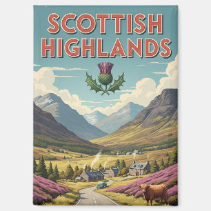 Vintage Scotland Scottish Highlands Travel Magnet