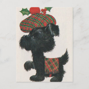 Vintage Scottie Dog Postcard