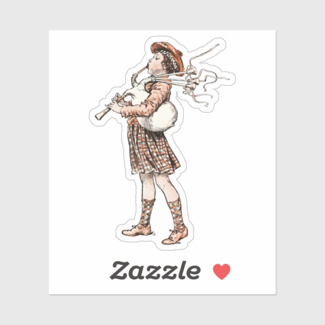 Vintage Scottish Bagpipe Player (Sheet)