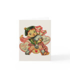 Vintage Scottish Bagpiper Valentine's Day Card