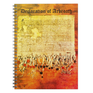Vintage Scottish Declaration of Arbroath Parchment Notebook
