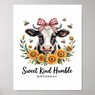 Vintage Scottish Highland Cow Art Oversized T-Shir Poster