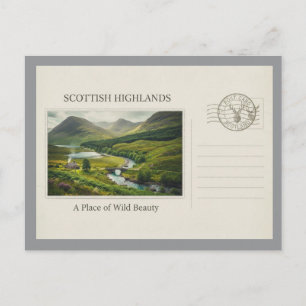Vintage Scottish Highlands Nature Postcard