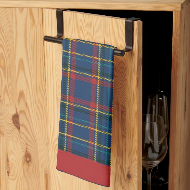 Vintage Scottish Tartan Plaid Pattern Tea Towel (Thirds Fold)