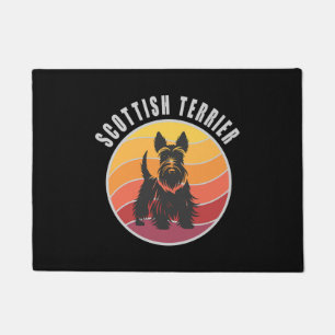 Vintage Scottish Terrier Sunset Doormat