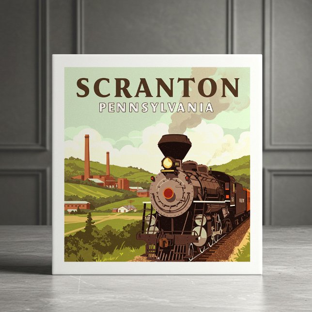 Vintage Scranton Pennsylvania Ceramic Tile (Creator Uploaded)