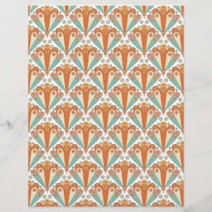 Vintage scrapbook paper with 2 different pattern