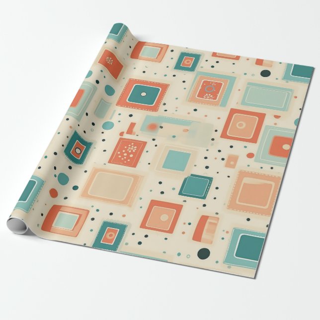 Vintage Scrapbook Pattern (2) Wrapping Paper (Unrolled)
